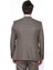 Erkek Kahverengi Kare Desenli Sivri Yaka Slim Fit Ceket 5