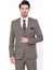 Erkek Kahverengi Kendinden Desenli Slim Fit Ceket 1