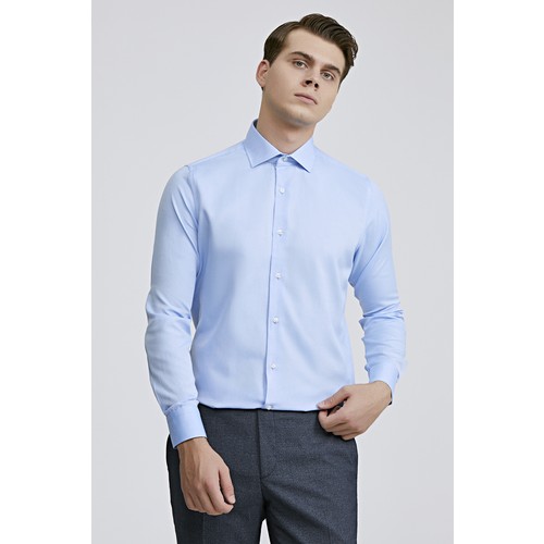 D'S Damat Slim Fit Mavi Gömlek