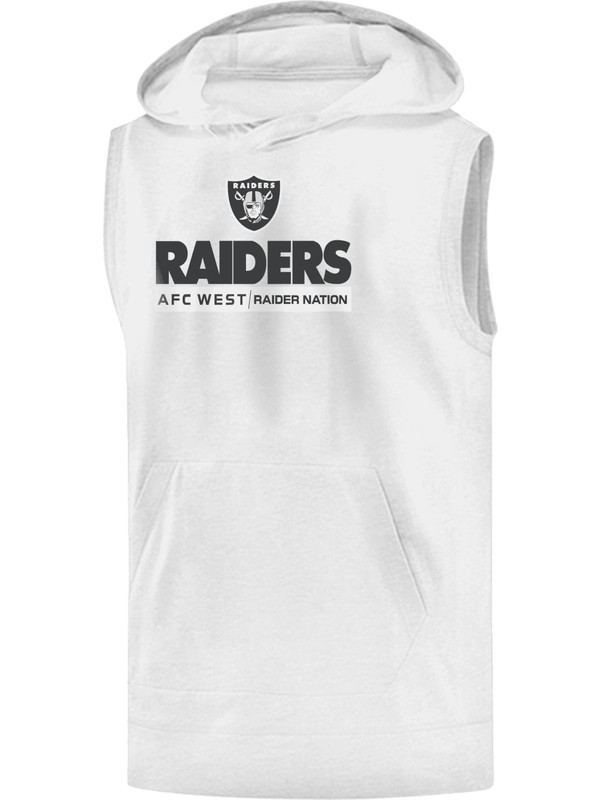 raiders sleeveless hoodie