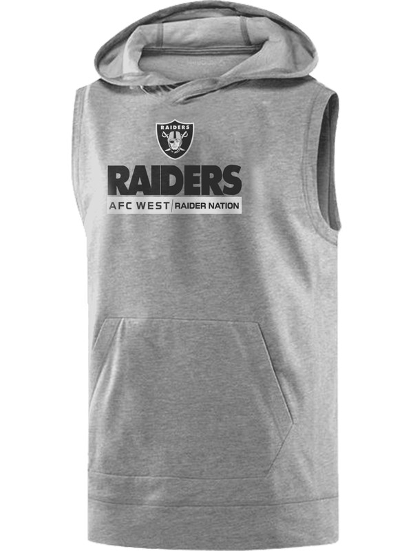 raiders sleeveless hoodie