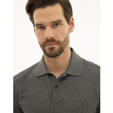 Pierre Cardin Erkek Antrasit Melanj Slim Fit Basic Sweatshirt 50233280-VR081