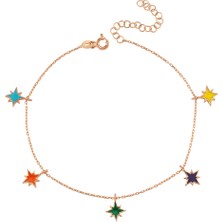 Altın Sepeti Altınsepeti Rose Gümüş Kutup Yıldızları Halhal G02HLR2