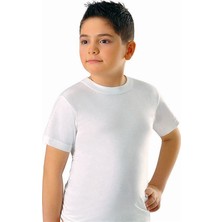 Erkek Çocuk Pamuklu Sıfır Yaka Penye Atlet 6'lı Paket