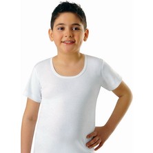 Erkek Çocuk Ribana Pamuklu Bisiklet Yaka Atlet 6'lı Paket