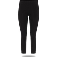 FSM1453 Kadın Pamuklu Likralı Kapri Boy Klasik Tayt