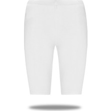 FSM1453 Kadın Pamuklu Likralı Bisiklet Boy Klasik Tayt