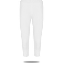 FSM1453 Kadın Pamuklu Likralı Diz Altı Klasik Tayt