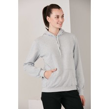 Catspy  Gri Basic Örme Sweatshirt