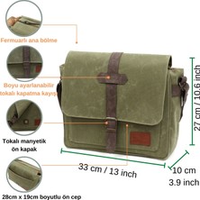 Old Cotton Cargo Su Geçirmez Pamuk Kumaş Laptop Evrak Seyahat Çantası