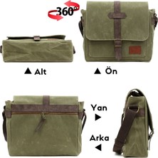 Old Cotton Cargo Su Geçirmez Pamuk Kumaş Laptop Evrak Seyahat Çantası