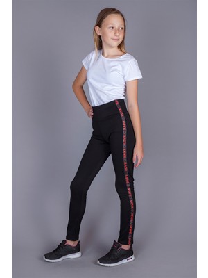 Toontoy Kız Çocuk Love Şeritli Tayt