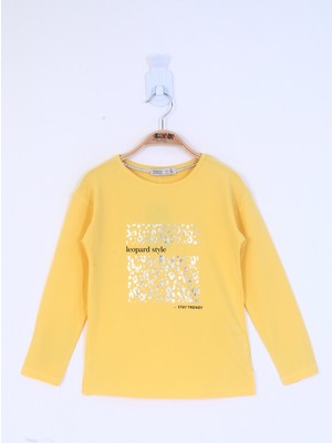 Toontoy Kız Çocuk Leopard Style Baskılı T-Shirt