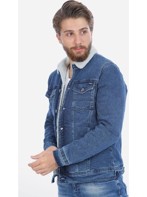 LTC Jeans Little Cup Jeans Co Içi Kürklü Lacivert Erkek Kot Mont