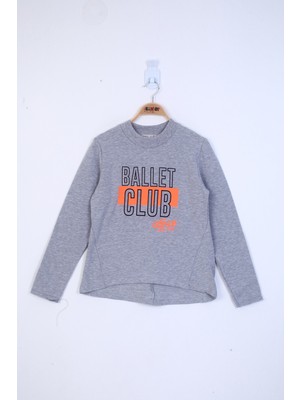 Toontoy Kız Çocuk Ballet Club Baskılı Sweatshirt