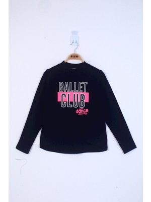 Toontoy Kız Çocuk Ballet Club Baskılı Sweatshirt