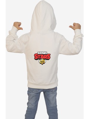 Phi Ajans Brawl-Stars-Beyaz Erkek Çocuk -Sweatshirt-Fötr-Şapkalı-Mortis-Ab-10