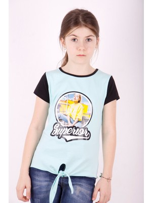 Toontoy Kız Çocuk Superior Baskılı Tişört