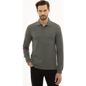 Pierre Cardin Erkek Antrasit Melanj Slim Fit Basic Sweatshirt 50233280-VR081