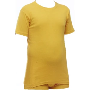 FSM1453 Erkek Çocuk Pamuklu Ribanna Sıfır Yaka Kısa Kollu Atlet 6'lı