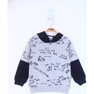 Erkek Çocuk Yazı Baskılı Sweatshirt
