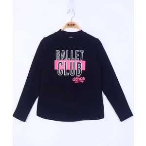 Kız Çocuk Ballet Club Baskılı Sweatshirt