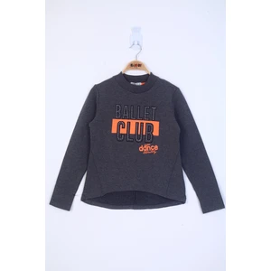 Kız Çocuk Ballet Club Baskılı Sweatshirt