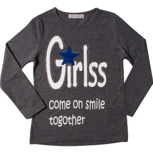 Kız Çocuk Sweatshirt Girls Taşlı Pullu Nakışlı
