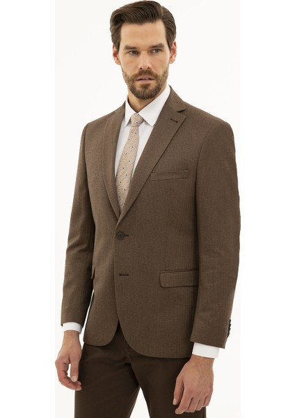 Erkek Camel Slim Fit Ceket 50225489-VR015 modelleri