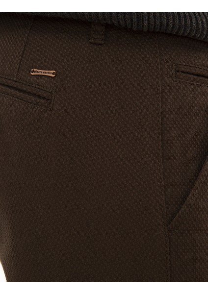 Erkek Kahverengi Slim Fit Kanvas Pantolon 50227134-VR029