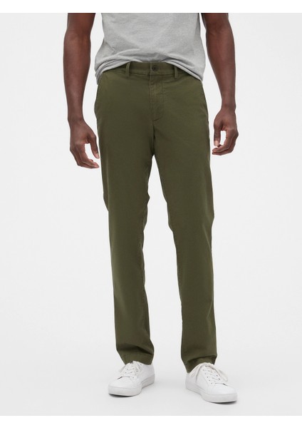 Erkek Slim Fit Gap Flex Khaki Pantolon