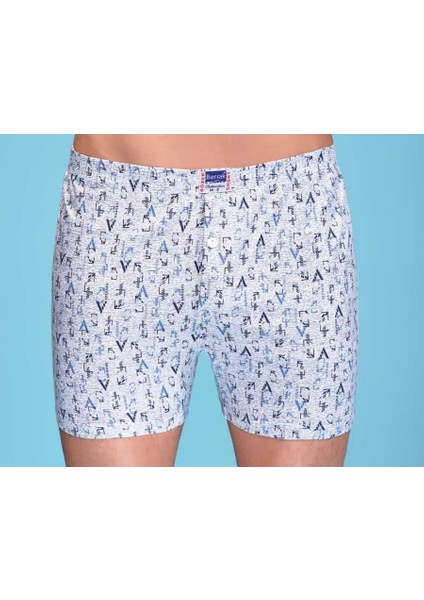 Erkek Desenli Penye Boxer 6'lı Paket 1053