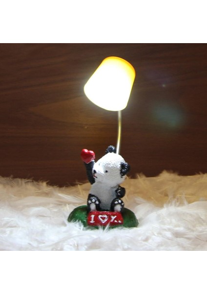 Sevimli Panda Sarı Işıklı Masa Lambası Biblo Masum Panda Kutulu Kupa Panda Puf Yastık Set fiyatları