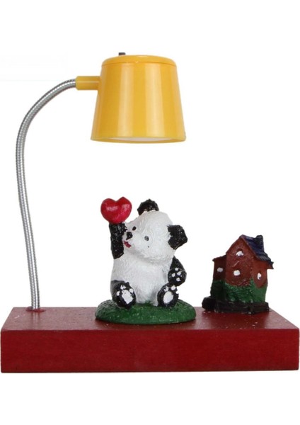 Evini Özleyen Sevimli Panda Sarı Masa Gece Lambası Işıklı Biblo Panda Puf Yastık Hediye Seti fiyatları