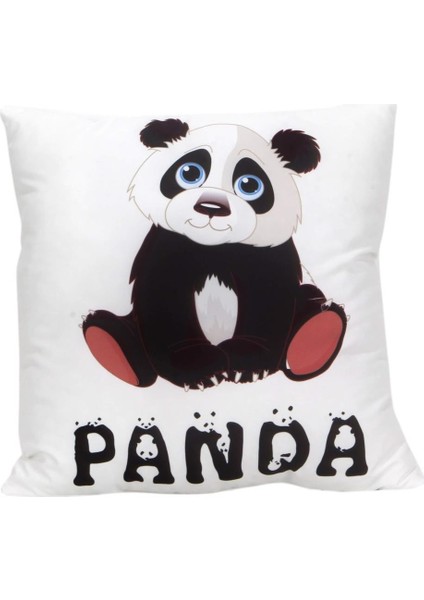 Evini Özleyen Sevimli Panda Beyaz Masa Gece Lambası Işıklı Biblo Panda Puf Yastık Hediye Seti modelleri