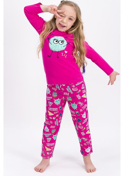 Monster Yawn Kız Çocuk Pijama Takım