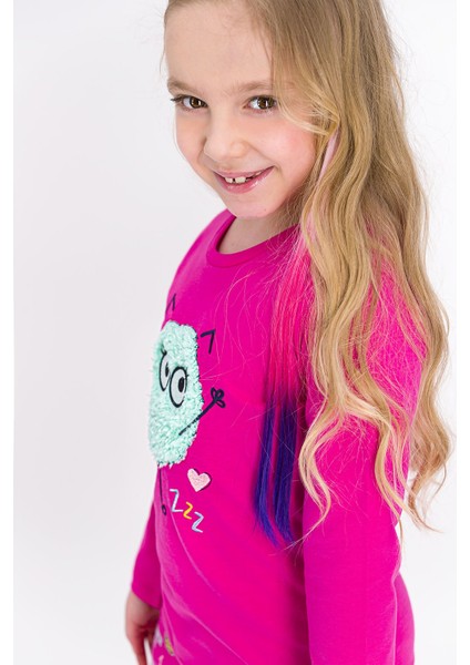 Monster Yawn Kız Çocuk Pijama Takım