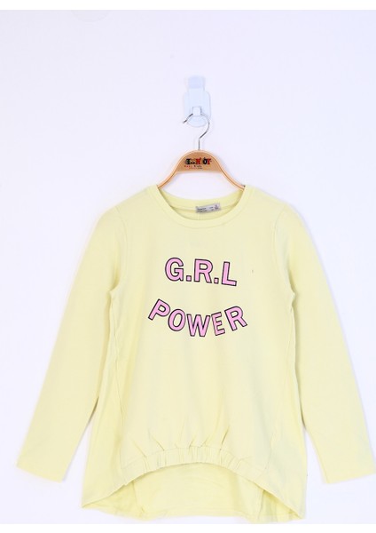 Kız Çocuk Grl Power Baskılı T-Shirt