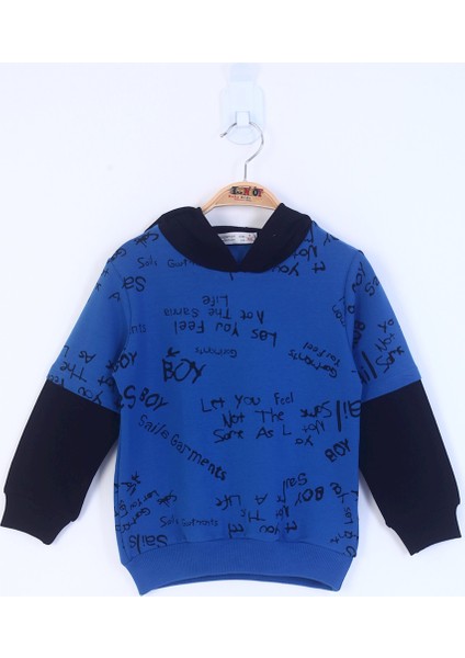Erkek Çocuk Yazı Baskılı Sweatshirt