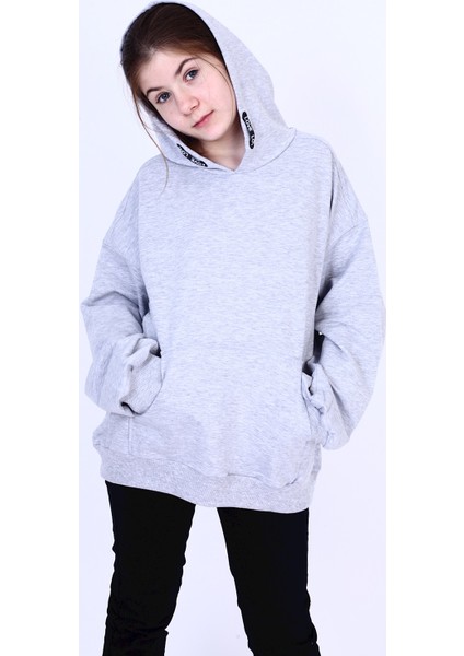 Kız Çocuk Kanguru Cepli Sweatshirt