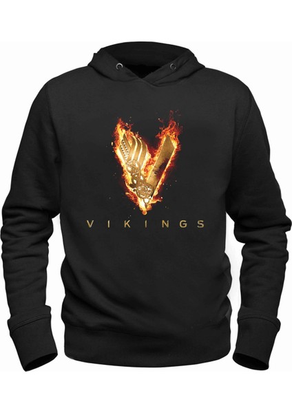 Vikings Siyah Sweatshirt