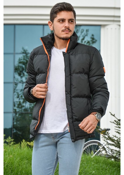 Erkek Şişme Mont 20K-8200159-01 Siyah