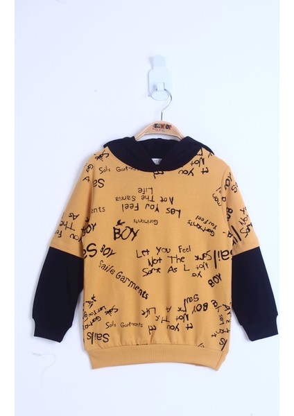 Erkek Çocuk Yazı Baskılı Sweatshirt