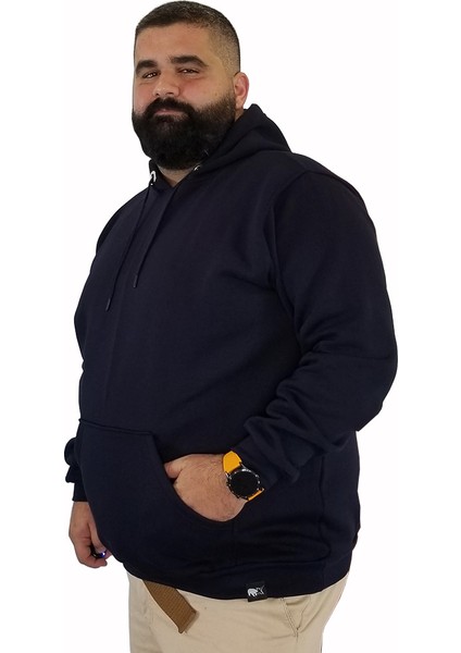 Büyük Beden Erkek Sweatshirt Kapşonlu