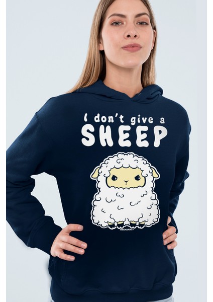 Kuzu Kuzu Lacivert Kapüşonlu Kadın Sweatshirt