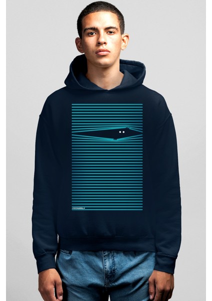 Noluyo Ya Lacivert Kapüşonlu Erkek Sweatshirt