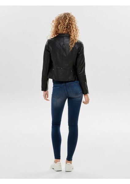 15153079 Only Onlgemma Faux Leather Bıker Otw Noos Kadın Suni Deri Mont Black fırsatları