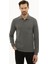 Erkek Antrasit Melanj Slim Fit Basic Sweatshirt 50233280-VR081 1