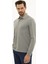 Erkek Gri Melanj Slim Fit Polo Yaka Sweatshirt 50233280-VR086 3