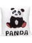Evini Özleyen Sevimli Panda Beyaz Masa Gece Lambası Işıklı Biblo Panda Puf Yastık Hediye Seti 3